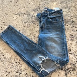 Womens High Rise Skinny Jeans